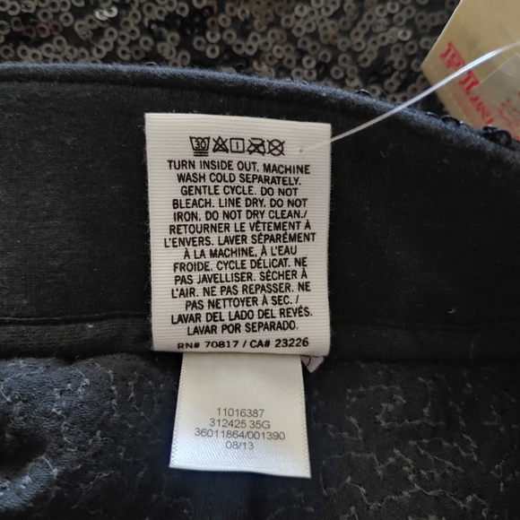 HTF NEW Victoria's Secret Pink Angel black sequin leggings pants Small S - Picture 7 of 7